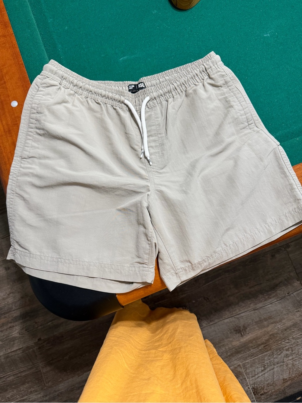RSQ Beige Drawstring Athletic Shorts
